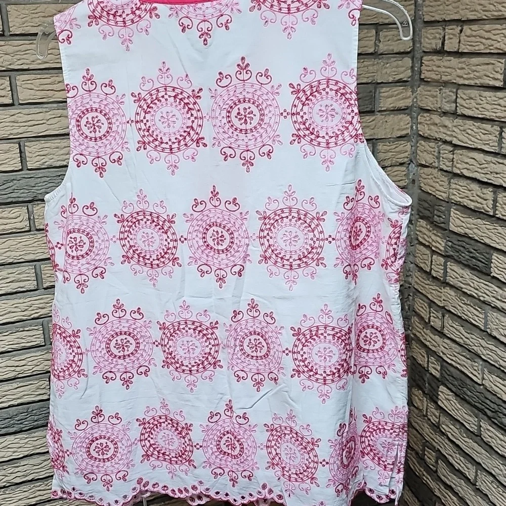 NWT Talbots Scalloped Edge Tunic Embroidered - Artistic MedallSz XL - Picture 5 of 10
